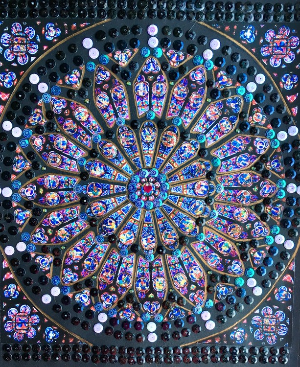 LA ROSE SUD DE LA CATHEDRALE NOTRE DAME DE PARIS