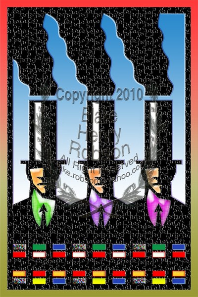 Smoke stack biz men cole & oil burning