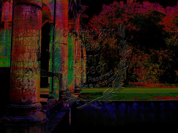 Tropical Ruins Corinthian columns, Holly Hill, Fl.