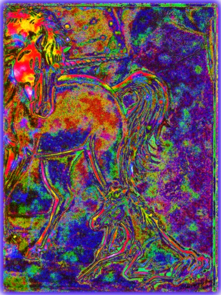 Unicorn and pony digital art