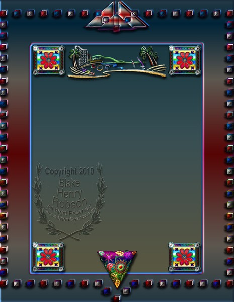 Art Deco Patriotic Floral