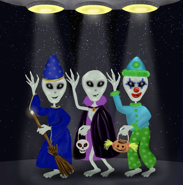 Beaming down for Halloween