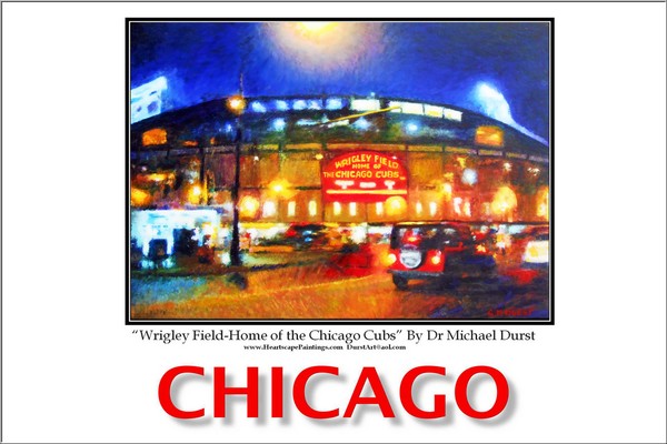 Poster of Wrigley Field-Home of Chicago Cubs 