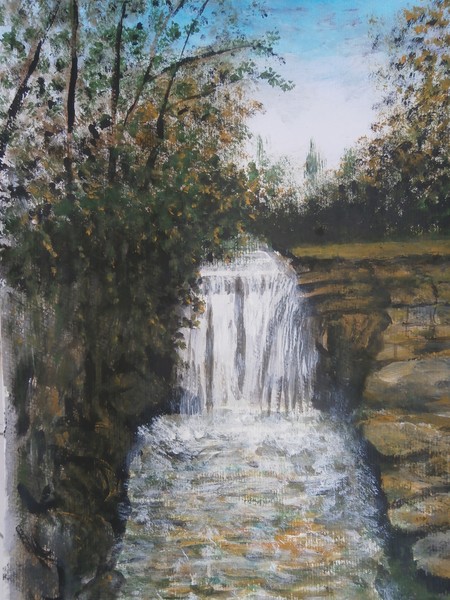 waterfall in jesmond dene