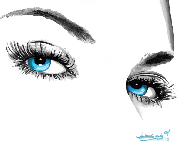 Glistening Blue Eyes