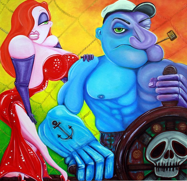 Popeye and Jessica Rabbit