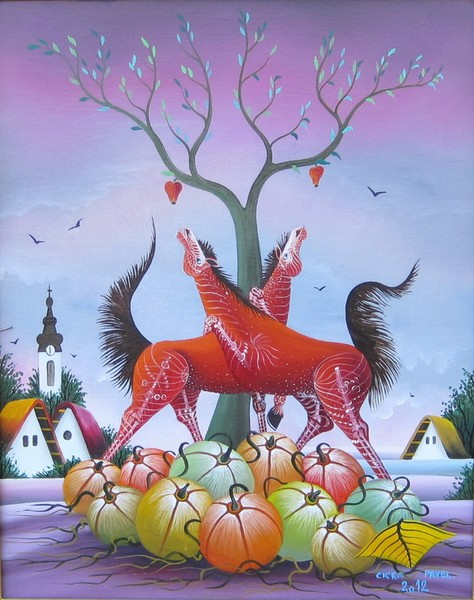 Horse playing