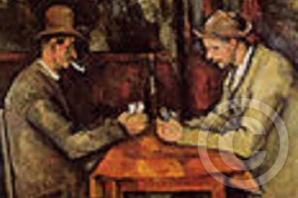 CARD PLAYERS 6' X 4' by PAUL CEZANNE by DON HALL