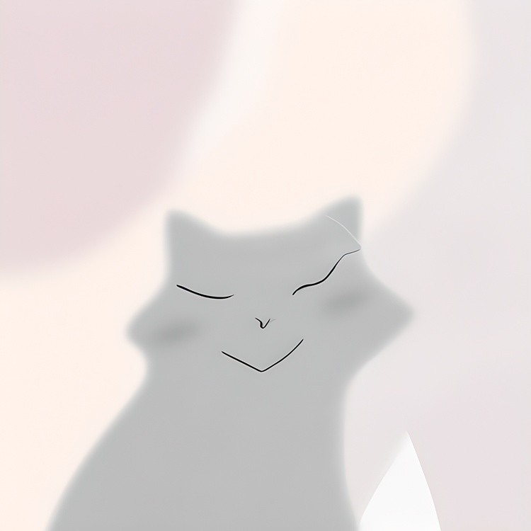 Soft tones minimalist cat