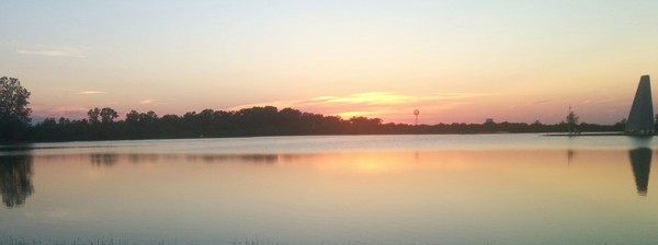 Sunset by the lake