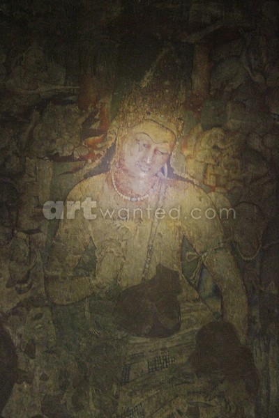 Painting of Padmapani, Ajanta Cave 1 wall painting