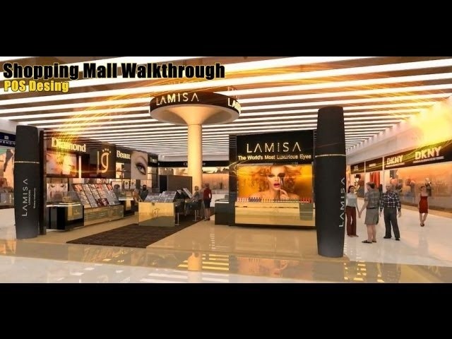 The shopping mall of POS Interior design walkthrough Animation Video