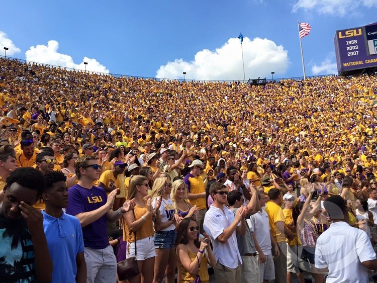 LSU Tiger Stadium packed house for 'Gold Game'