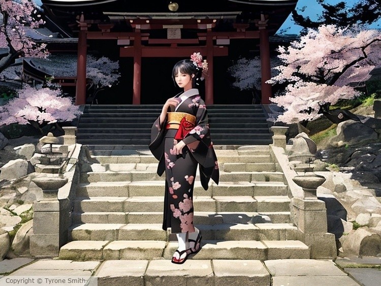 Geisha Sumi-e AI