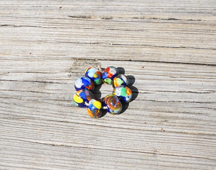 Recycled Twistie Lampwork Beads