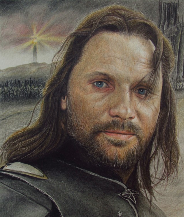 A drawing of Aragorn that I did yesterday  rlordoftherings