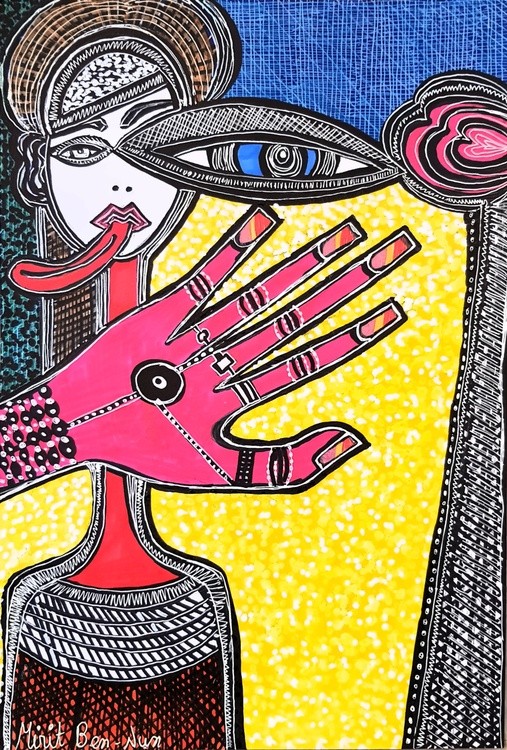 Israel art  woman artist painter autentic paintings Mirit Ben-Nun
