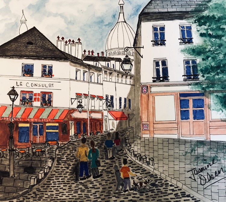 side street view of Sacre Coeur church