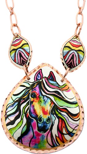 Colorful Horse Jewelry Necklaces