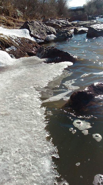 Little ice over stream