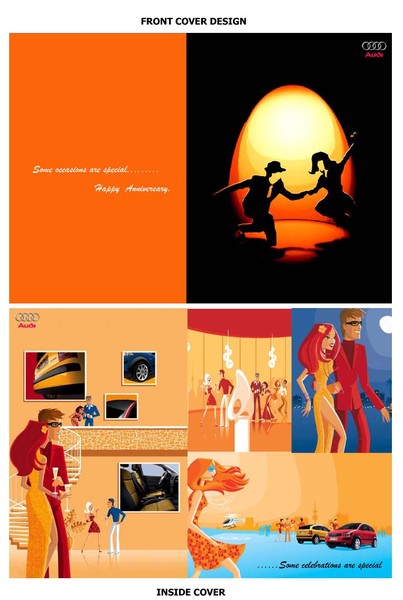 AUDI INDIA WEDDING ANNIVERASY CARD DESIGN