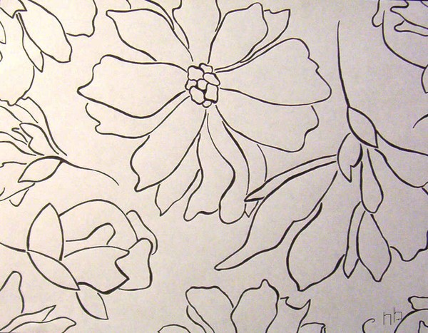 blooms in black and white
