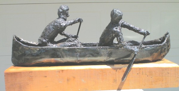 Boys in their canoe, 2007