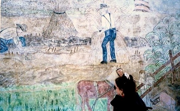 Iowa Early Days mural (pic 6)