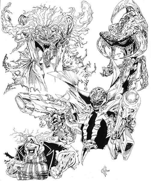 Spawn collage ink
