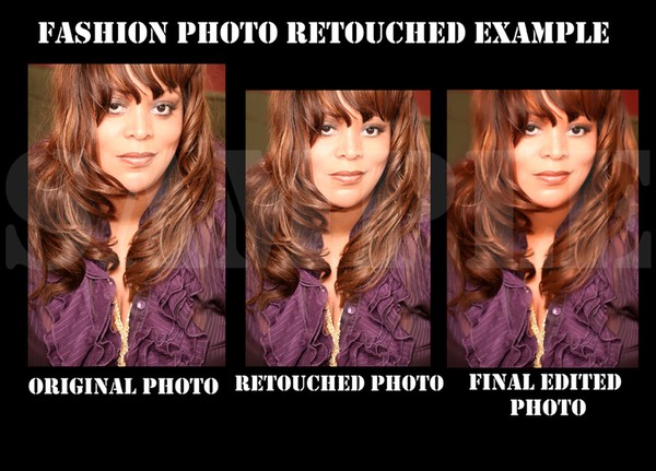 Fashion Model Retouched Makeover