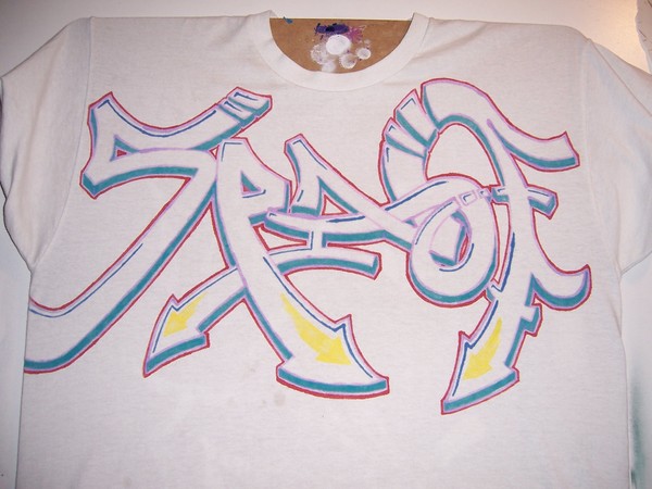 Spin-Off DJ Grafitti Piece Tag T Shirt