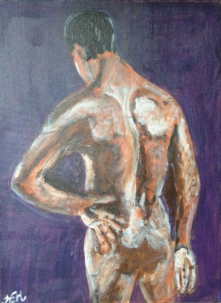 Brown study, (back view, Tryptic)