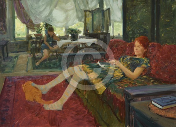 Long Stockings, oil, 16x24jpg