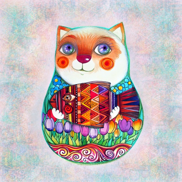 Cat  Russian doll