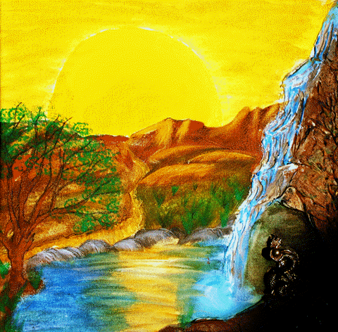 Dragon in Cave 1207 30x30cm