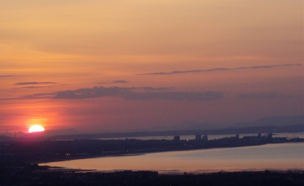 sunset after volcano ash