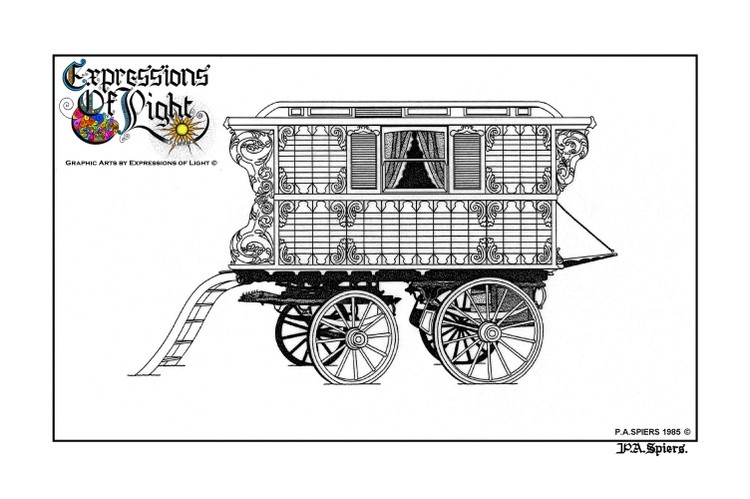 ExpoLight-Graphic-Arts-Gypsy-Caravan-1985-0001 (Pen-&-Ink-Mono-SP)