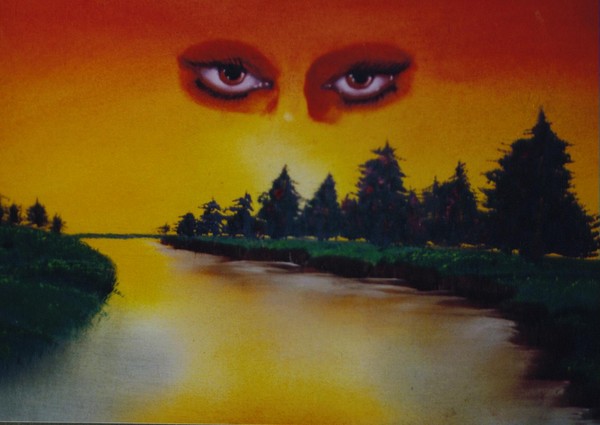 Eyes at sunset