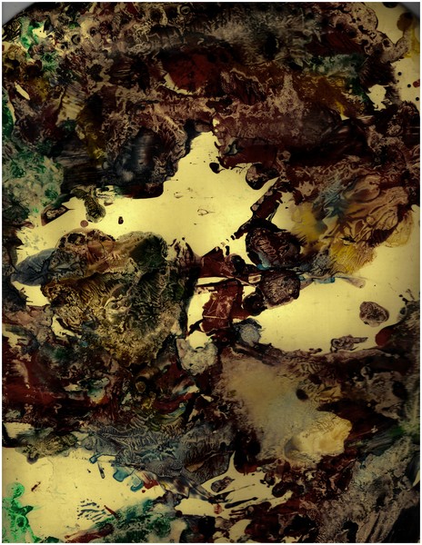 painted ceiling before restoration