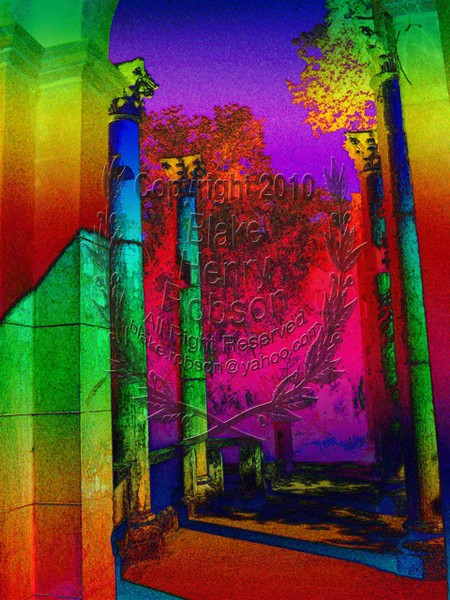 Tropical Ruins, Corinthian columns, Holly Hill, Fl