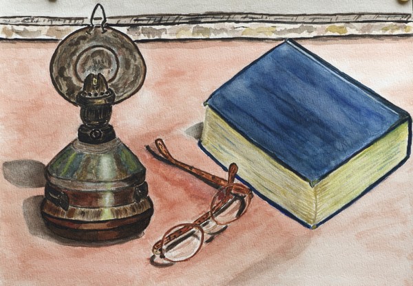 an old lamp.