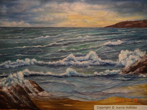 PAINTED YR'S AGO,SEASCAPE-OIL