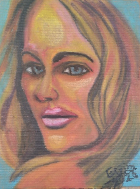 Pretty weird looking blonde with blue eyes