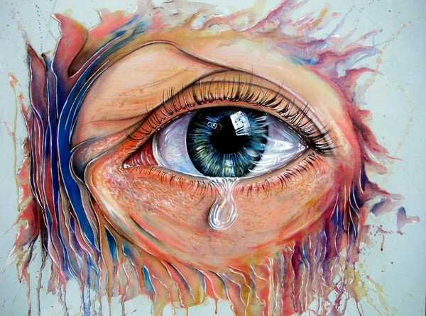 Titel; Eye of the world (1 in a serie). Mixed medi