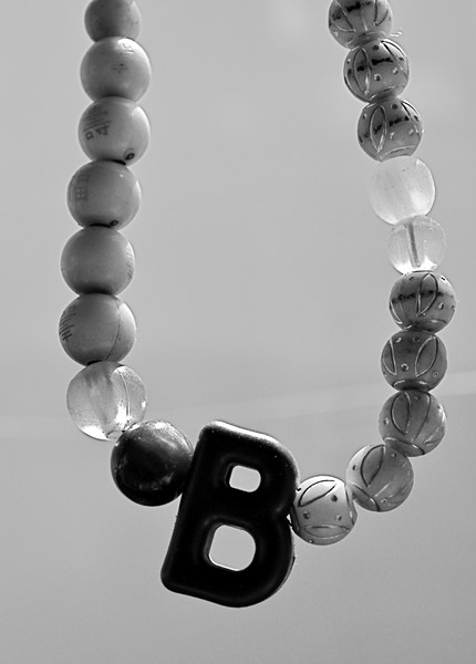 Beaded letter B