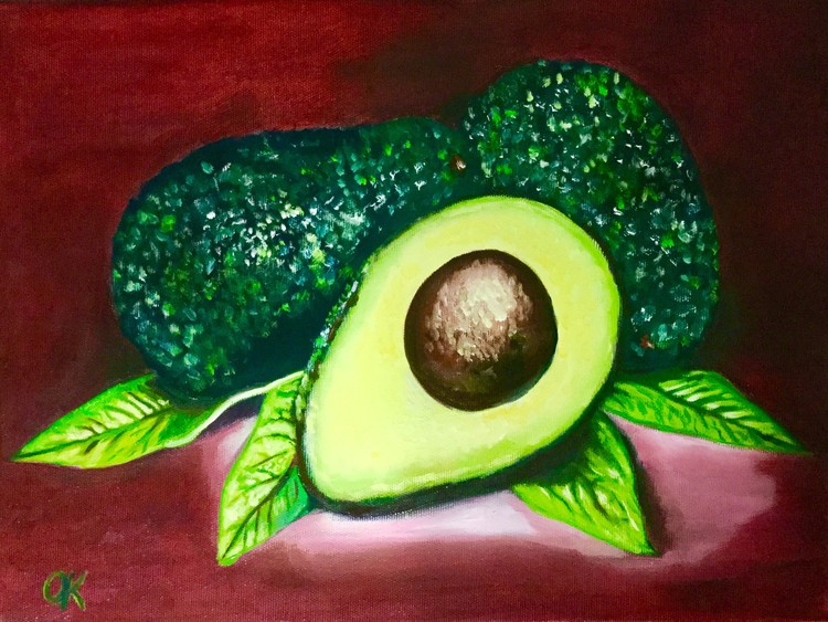 Avocado . Still life .