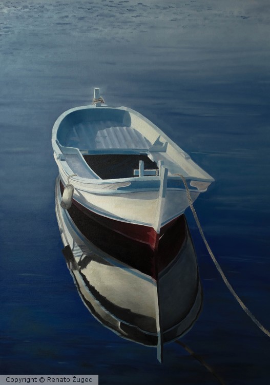 Boat Reflection, Adriatic Sea, Croatia