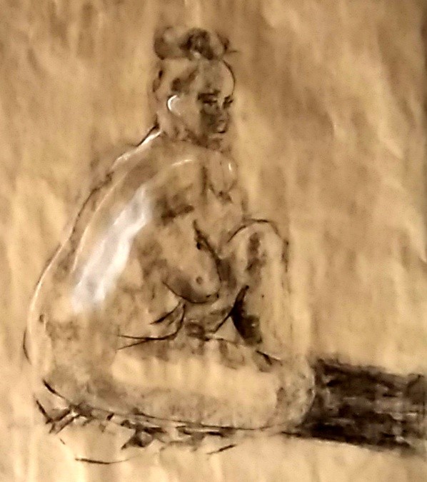 Prudence Seated Drawing