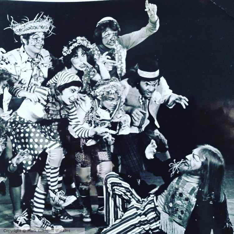 “Me as John/Judas in Godspell,” ©1975