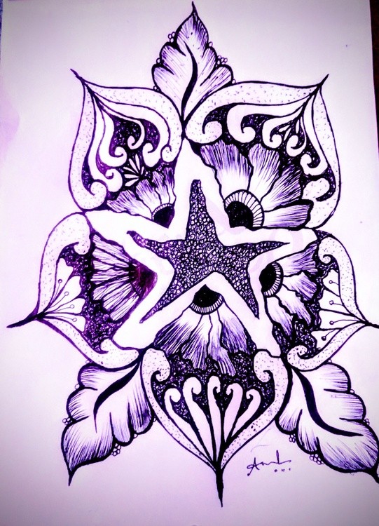 Flower pen artwork 